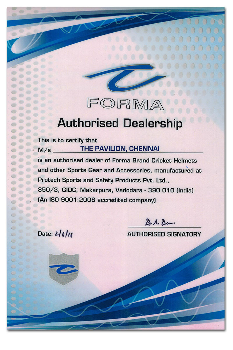 Download Forma Authorized Dealer Certificate