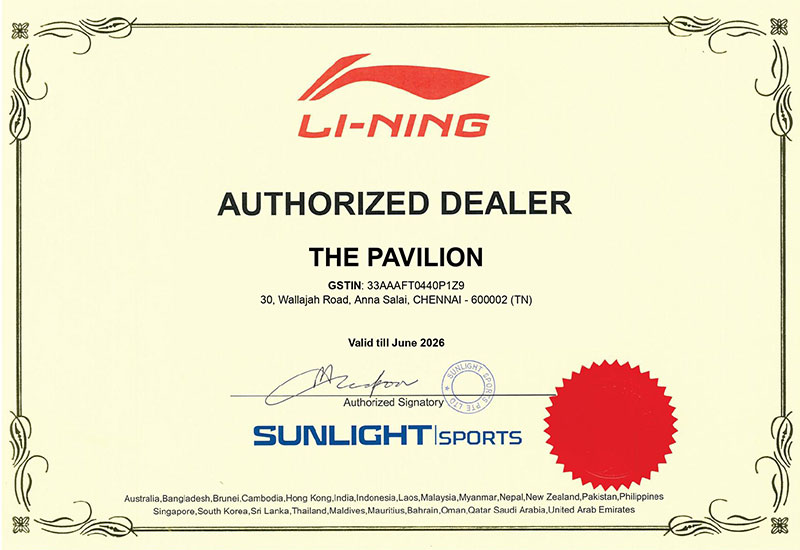 Lining Authorized Certificate Sportskhel
