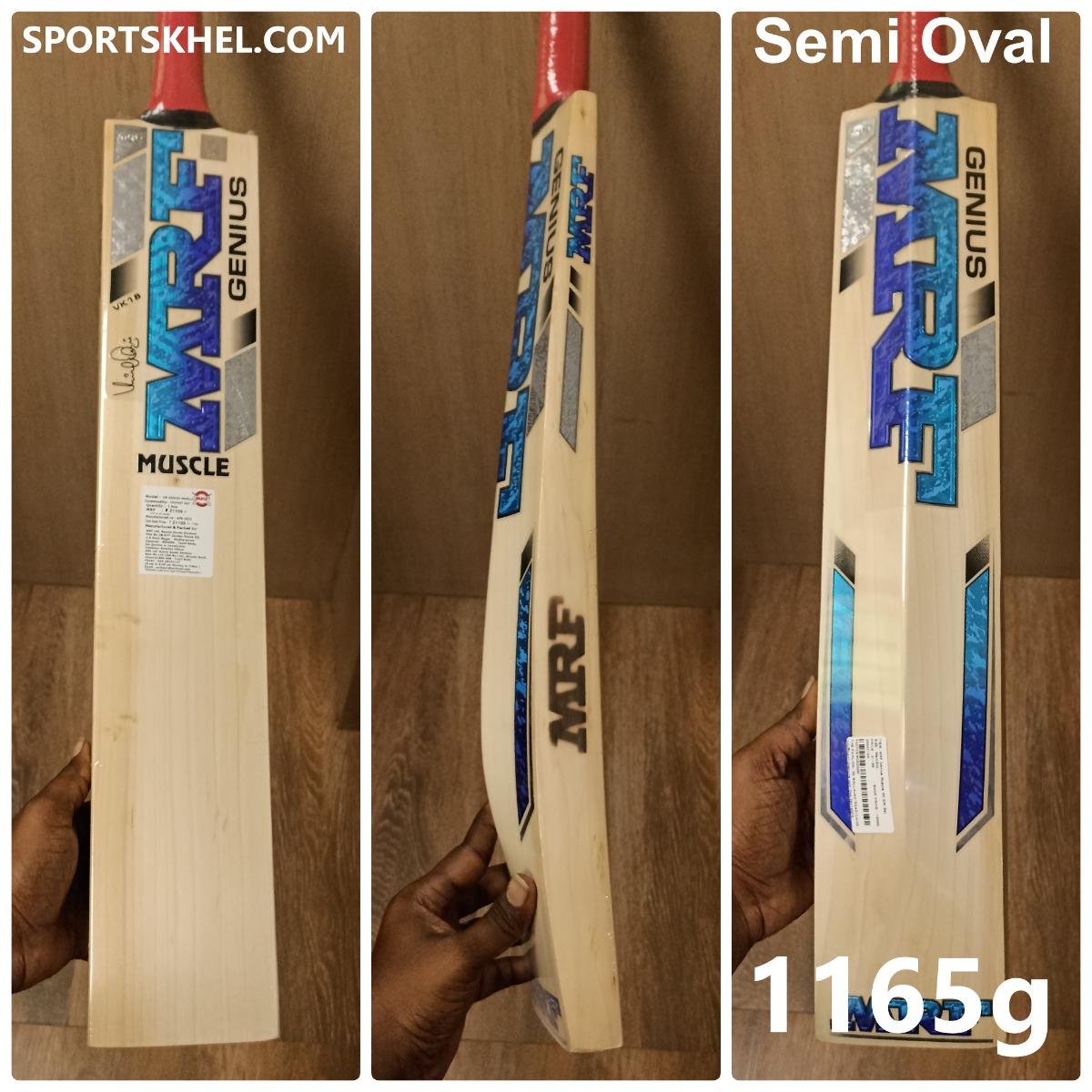 MRF Genius Muscle VK English Willow Cricket Bat Size Men