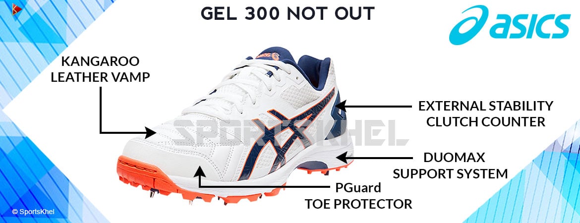 asics 300 not out cricket shoes