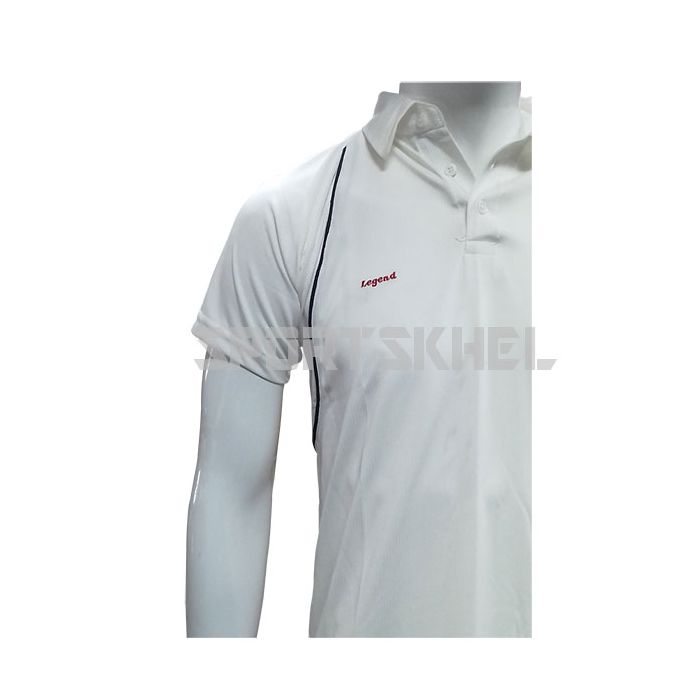 cricket white t shirt half sleeve