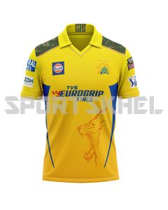 Chennai Super Kings Fan T Shirt 2024 Plain Half Sleeves