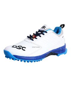 DSC Jaffa 22 Cricket Shoes White Navy Blue
