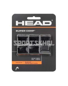 Head Super Comp Tennis Grip (3 Wraps, Black)