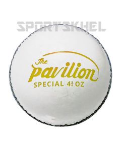 The Pavilion Special Leather Junior 4 3/4 OZ White Cricket Ball