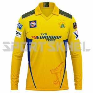 Chennai Super Kings Match T Shirt 2024 Dhoni 7 Full Sleeves