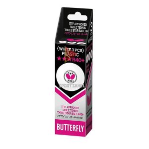 Butterfly R40+ 3-Star White Table Tennis Ball