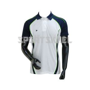 Cenmax TDN0017D(5503) White Navy Neon Green Half Sleeve T-Shirt 