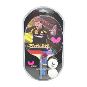 Butterfly Timo Boll 2000 Table Tennis Bat With 2 Balls