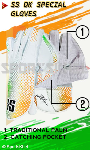 SS DK Special Wicket Keeping Gloves Men Features
