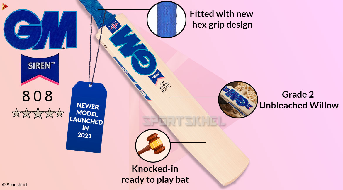 GM Siren 808 Cricket Bat Features