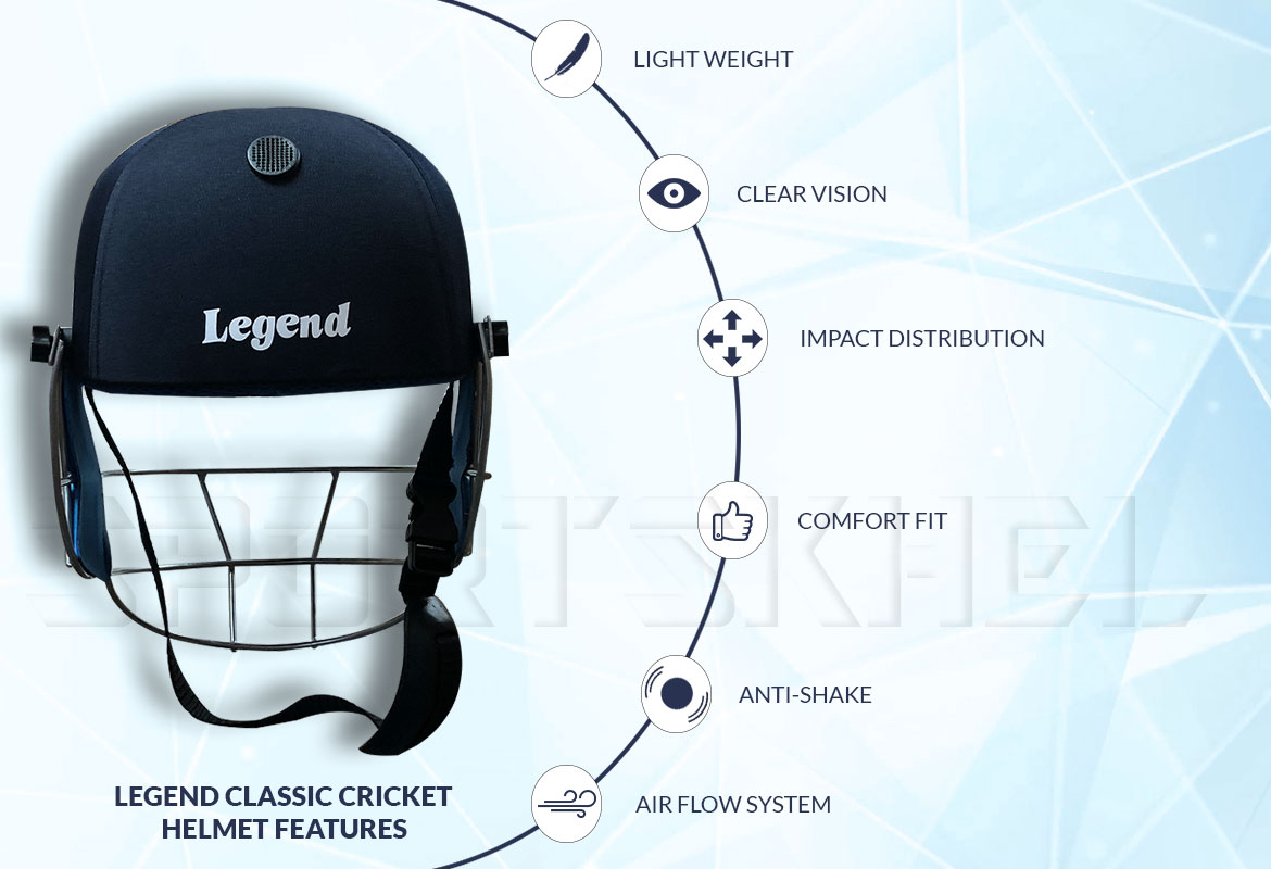 Legend Classic Cricket Helmet Features