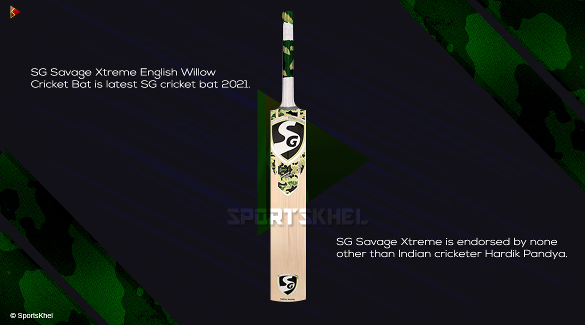 SG Savage Xtreme English Willow Bat Features