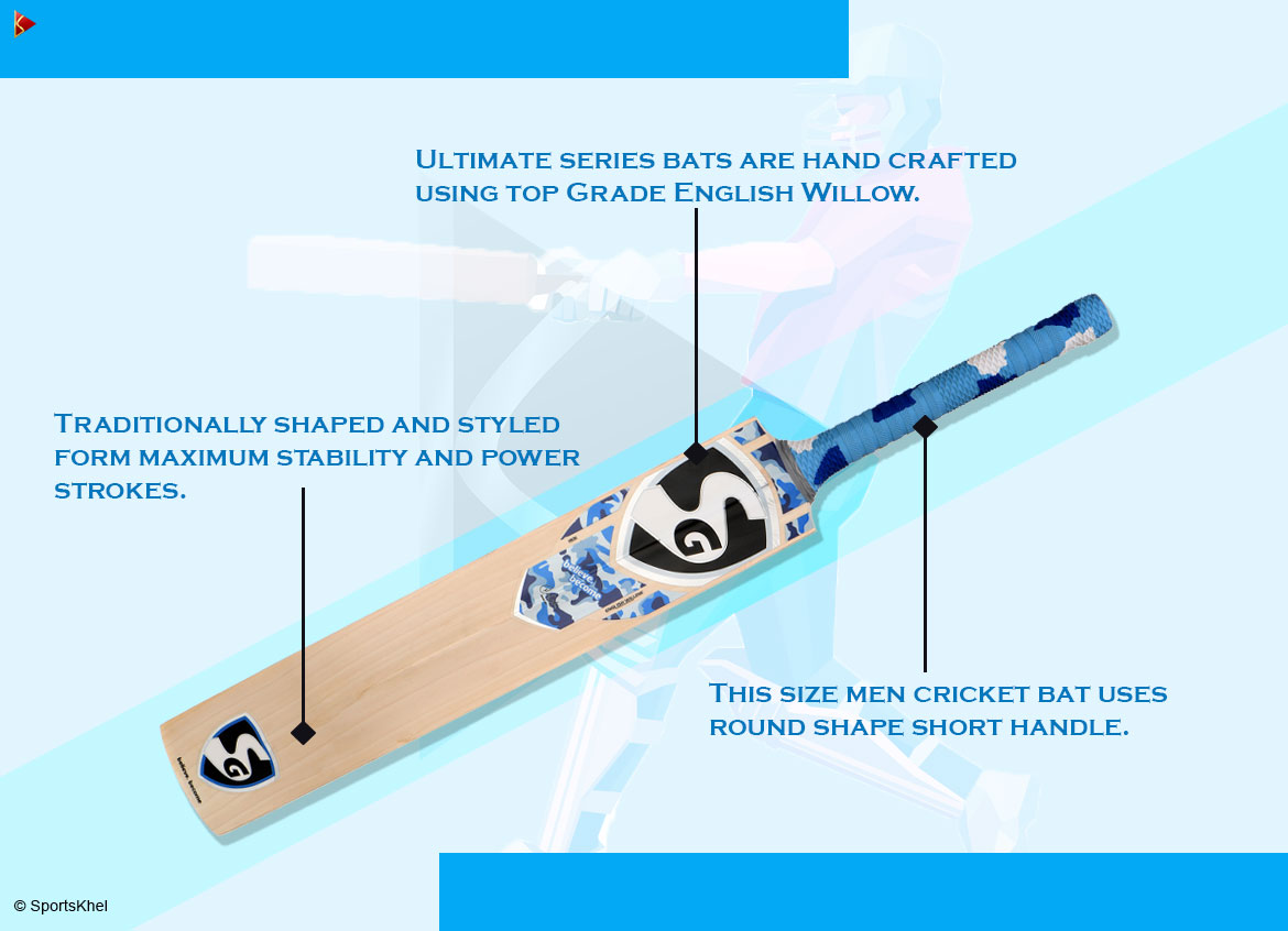 SG Players Ultimate English Willow Cricket Bat Features