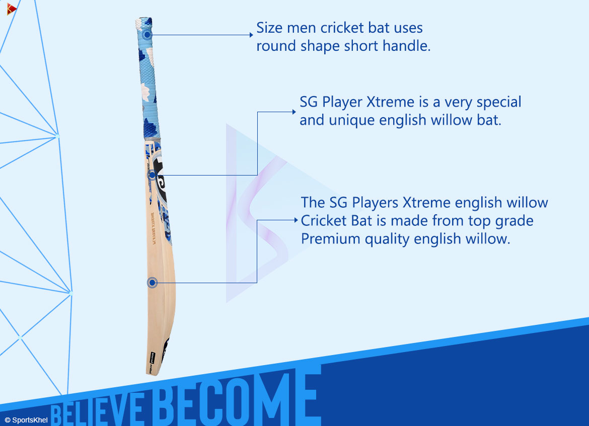 SG Players Xtreme Cricket Bat Features