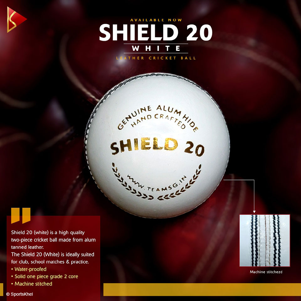 SG Shield 20 White Cricket Ball Features