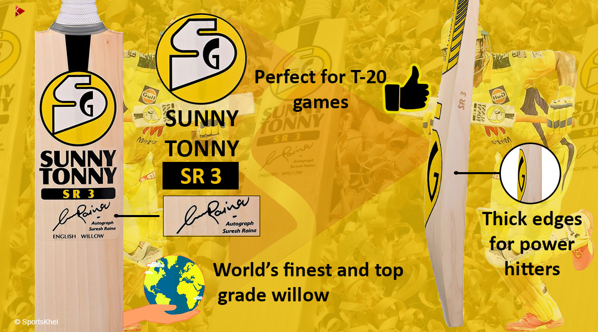 SG Sunny Tonny SR3 Cricket Bat Features