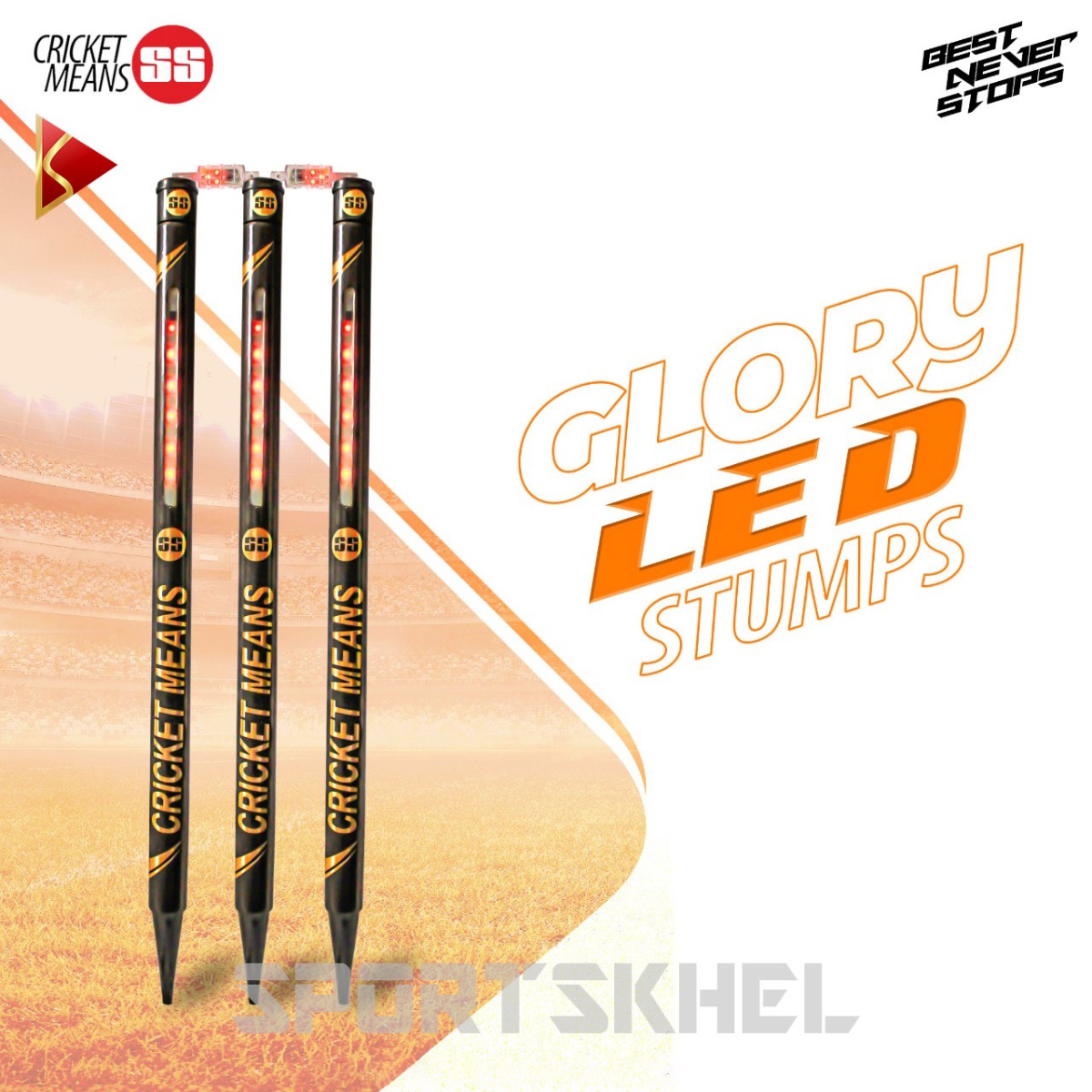 SS Glory LED Cricket Stumps and Bails Features