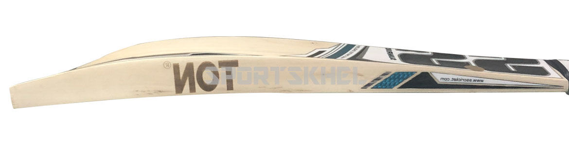 SS White Edition Blue Cricket Bat Side View