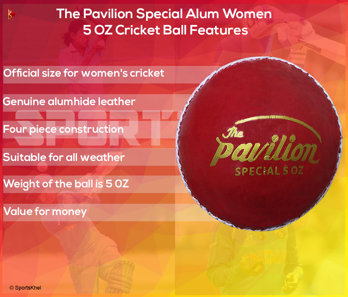 The Pavilion Special Alum Women 5 OZ Cricket Ball